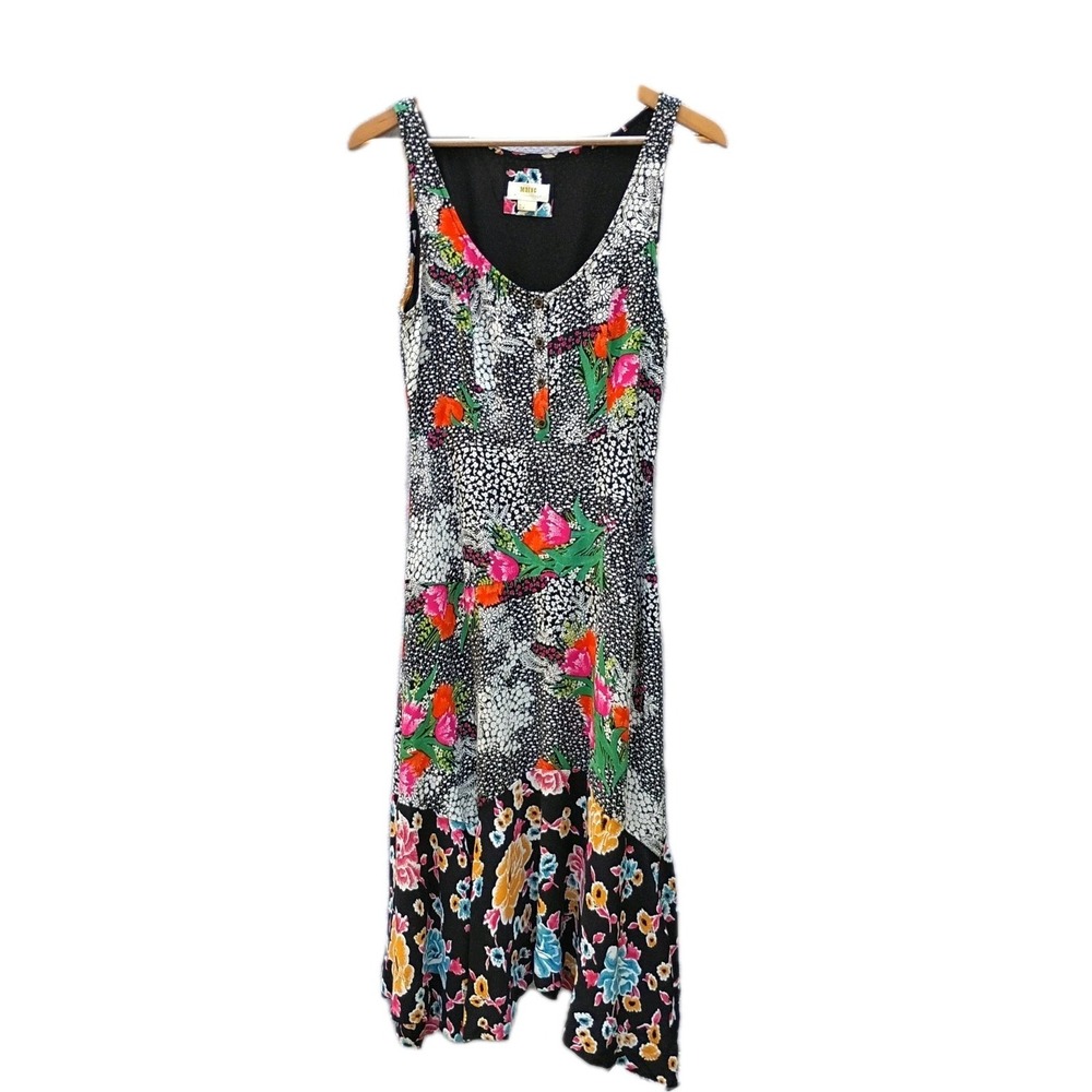 Anthropologie MAEVE Size 10 Floral Midi Dress Tulip Print Boho Violette $148